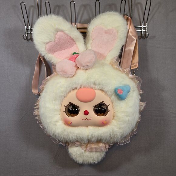 Baby Three Other - Baby Three Fairy Tale Backpack - White Bunny With Special Eyes